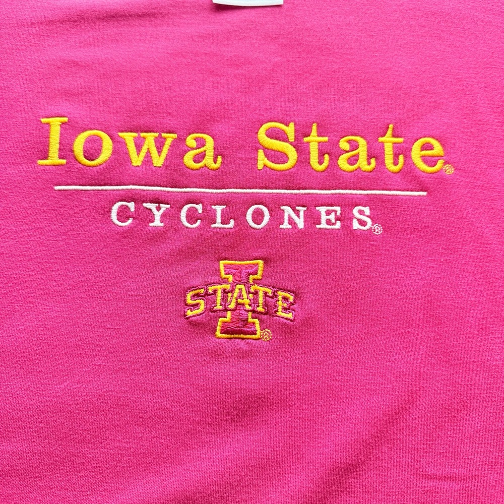 NWT-Champion Embroidered Iowa State Cyclones Maroon Crewneck Sweatshirt Sz M - Picture 8 of 15